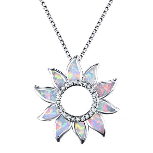 Auringonkukka kaulakoru naisille 925 sterling (auringonkukka), kaulakoru