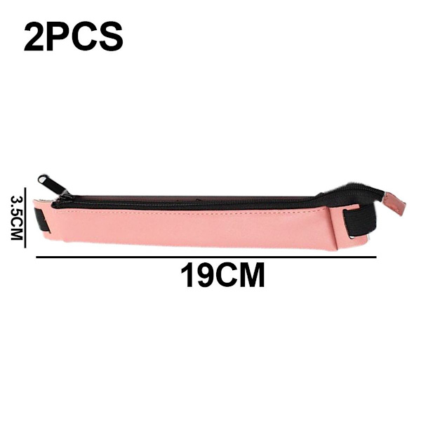 Pennfodral (2-pack) PU Läder Pennhållare Rosa KLB
