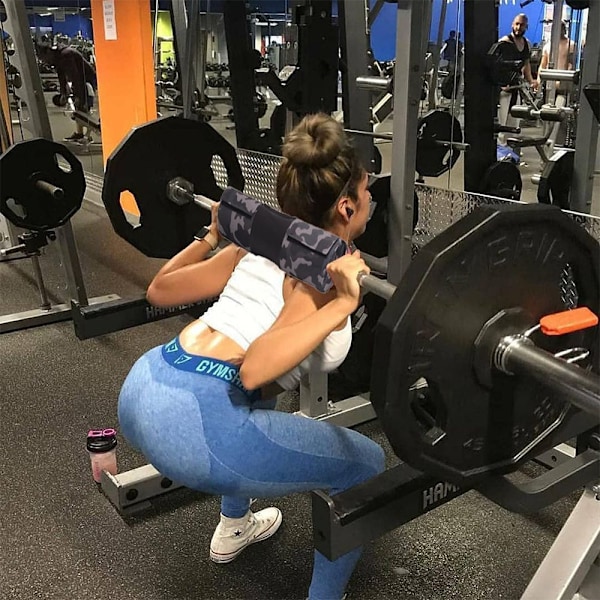Fitness Barbell Kudde Nackskydd Skum Barbell Kuddeöverdrag Grå