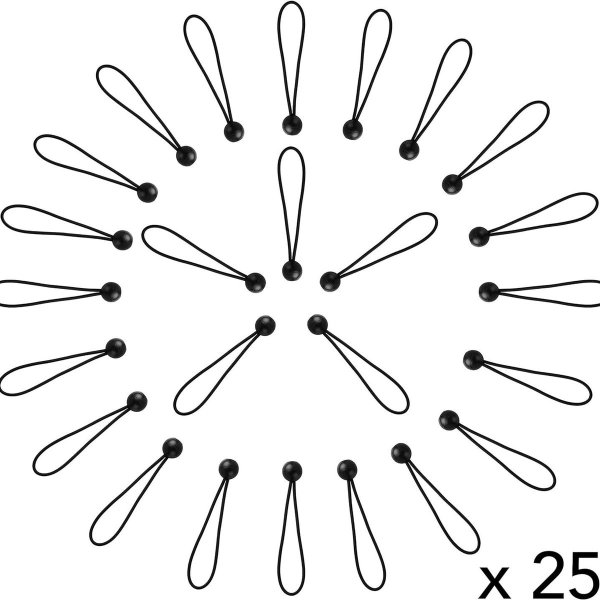 25x elastiske snore til pavillon, presenning, cykel, camping.