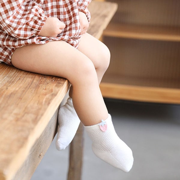 3 par sommer mesh bomullssokker for babygutter, småbarnsjenter L KLB