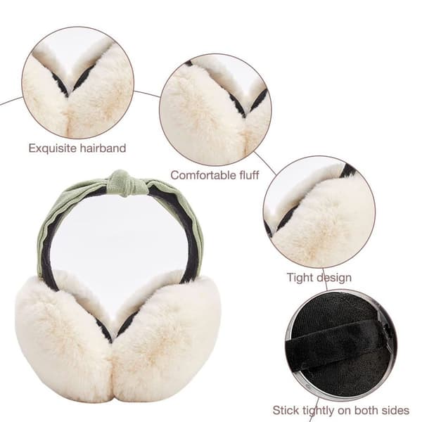 Vinterplysch öronmuffar, hopfällbara vinteröronvärmare