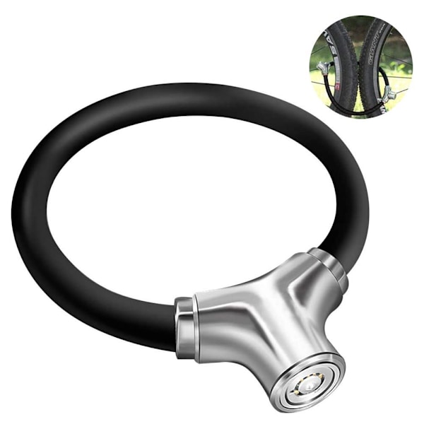 Cykel Lås, Kæde Lås, Mini Bærbar, Ren Sort