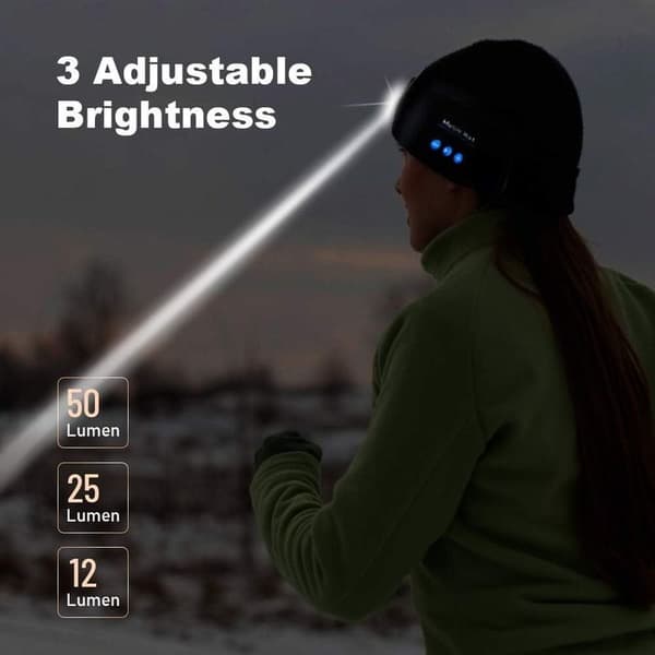 Pravette Bluetooth Beanie LED Lighted Hat med innebygd