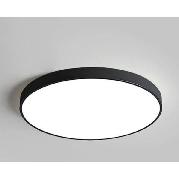 LED-loftslampe, loftslampe, moderne 12 watt, 1.200 lysstrøm, 4.000 Kelvin, sort radarsensor, Ø 22 cm