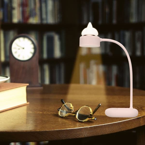USB-ladet LED-skrivebordslampe søt katteform sammenleggbar KLB