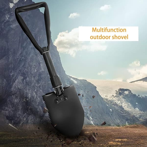 Camping multifunktionel foldbar spade, aftagelig, bærbar