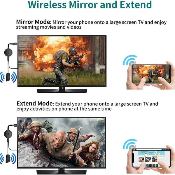 Langaton HDMI 4K HDR WiFi HDMI-dongle suoratoisto Android/ iOS/ Windows/ Mac