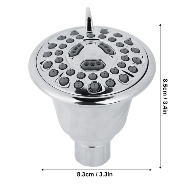 G1/2 Tre-funksjoners justerbart dusjhode Sølv Dusj KLB