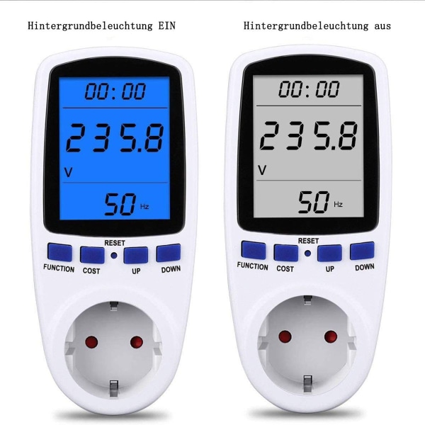 Stikkontakt Elektricitetsmåler til stikkontakt Elektricitetsmåler Energiomkostningsmåler KLB