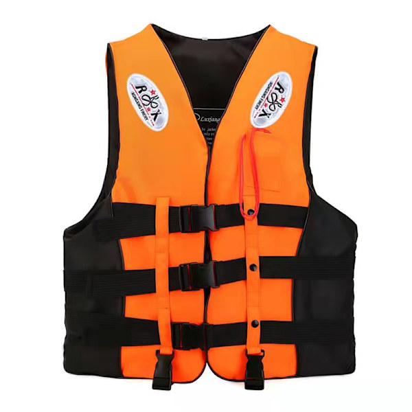 Flytväst, flythjälpväst, simväst, lämplig för fiske, segling, surfing, rodd, kajakpaddling, vattensporter, orange XL KLB