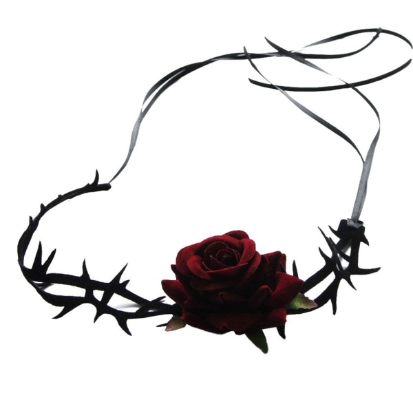 Gothic Rose Choker kaulakoru Retro kukka kukkakaulus kaulakoru Halloween KLB