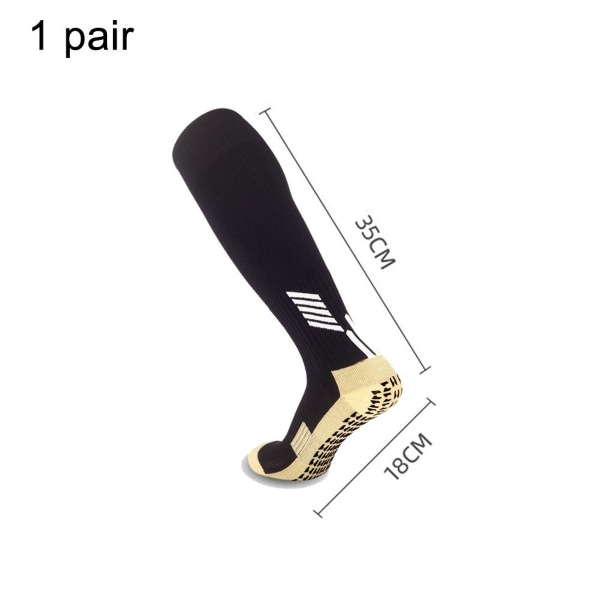 Athletic Sock Halkfria sportstrumpor för barn, lång kompression, svart KLB