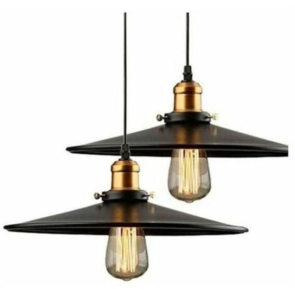 36cm E27 industriell taklampa Retro ljuskrona svart lampskärm Taklampa ljusarmatur för vardagsrum kök Bar 1 STK,