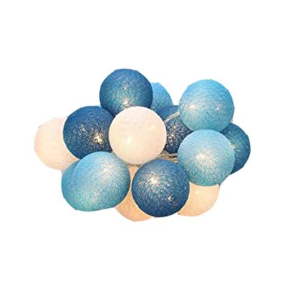 Bomullsboll-ljusslingor - 3M 20 LED Boll-ljusslingor för inomhusbelysning