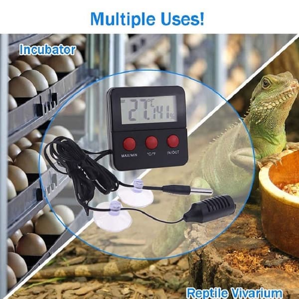 Reptiltanktermometer/hygrometer, presis overvåking