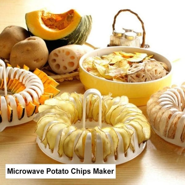 YUIP Mikrobølgeovn Bagt Kartoffelchips Maker, Køkken Mikroovn Æblekartoffel