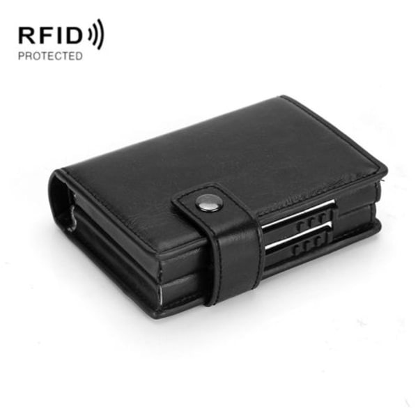 Aluminiumlegering Dobbelt Kort Kortboks RFID Anti-Tyveri Tegnebog (Crazy