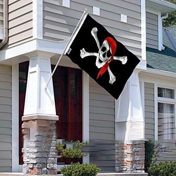2 st 30*45cm Piratflagga i Dacron för Piratfest