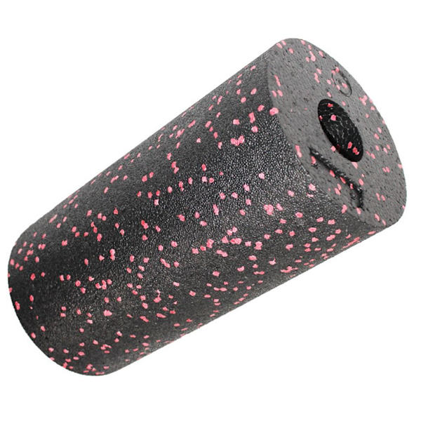 Fasciemassasjevals standard medium-hard lengde 30 cm diameter 15 cm svart rød