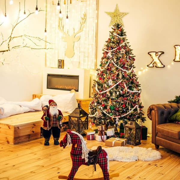 Julgransstjärna spets, glitter, guld KLB