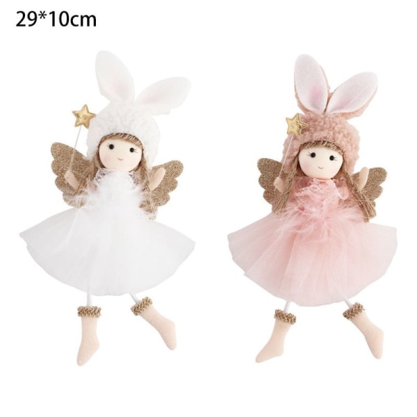 Christmas Ornaments Hat Girl Pendant Christmas Tree Decor Plush Angel Dolls