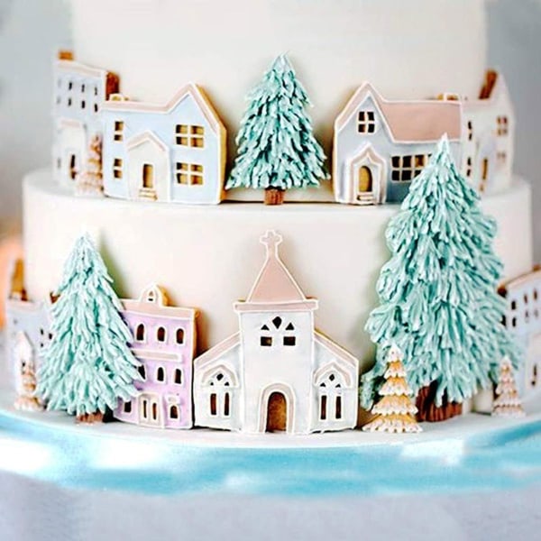 Christmas Ginger Cake House Silikonform Rikelig formede kaker KLB