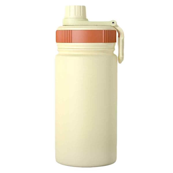 Dubbelväggig termosmugg, rostfritt stål, beige KLB