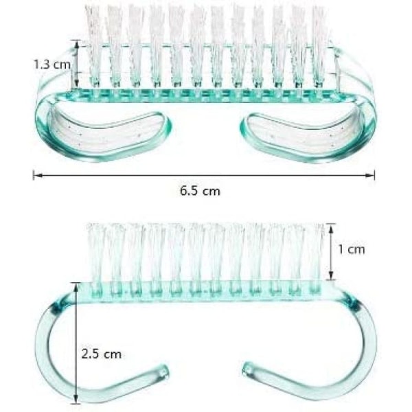4-delt neglbørste med håndtaksrengjøringsbørste for skrubbing av negler