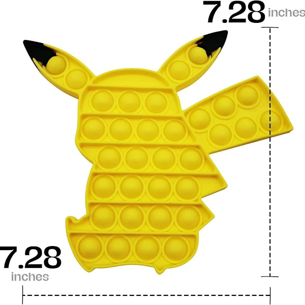Pikachu - Pop Fidget-leksak för barn och vuxna - Stressavlastande Fidget - KLB