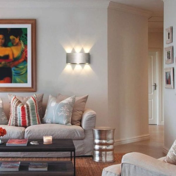 Lightess LED Vägglampa Inomhus Vägglampa Modern Kvadratisk Upp
