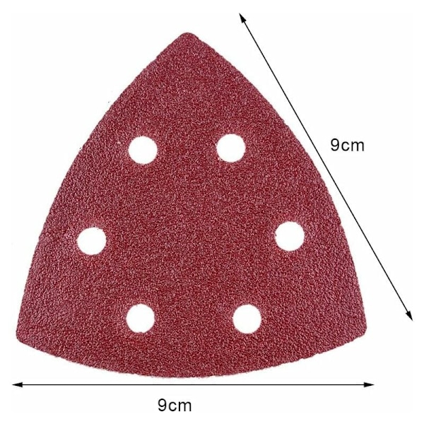 80 stk. Sanding Triangle 60/80/120/240 Grit Sandpapir til Slibning og Polering KLB