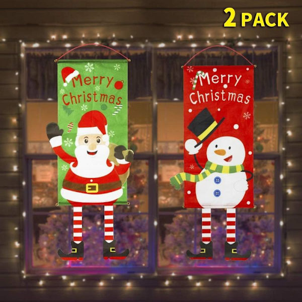 2Pac Merry Christmas tygflagga jul dörr veranda dekoration tillbehör för