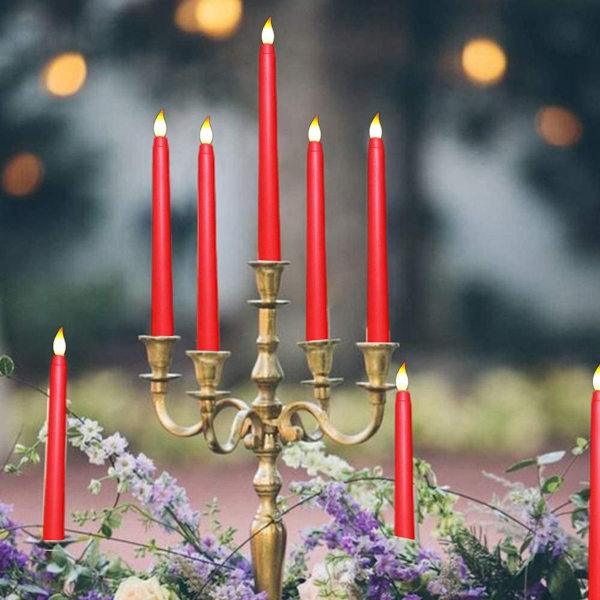 Pakke med 6 LED-lys med flammefri flimrende varmt lys KLB