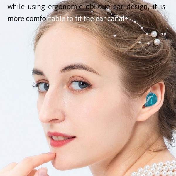 Trådløse øretelefoner, Bluetooth 5.1 hovedtelefoner 2000mAh Grøn