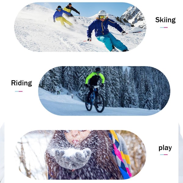 Ski Sne Handsker Vinter Koldt Vejr Vindtæt Varme Snowboard Spo Sort KLB