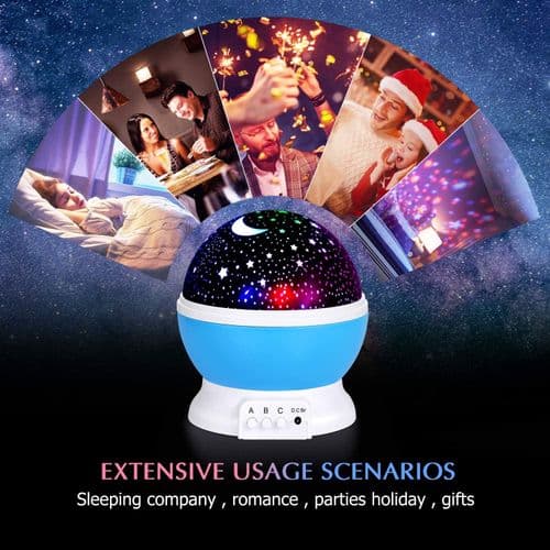 360° LED Starlight, Starlight Projektor Stjerner Søvnhjelp Baby