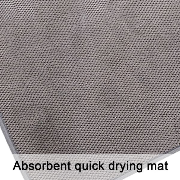 Opvaskemåtte, mikrofiber tørremåtte, superabsorberende, mikrofiber, grå