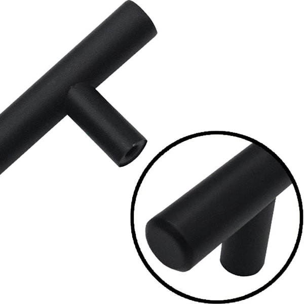 Møbelknotter og håndtak, 8 stk T-bar stang kjøkkendørhåndtak med skruer (150 mm), 9