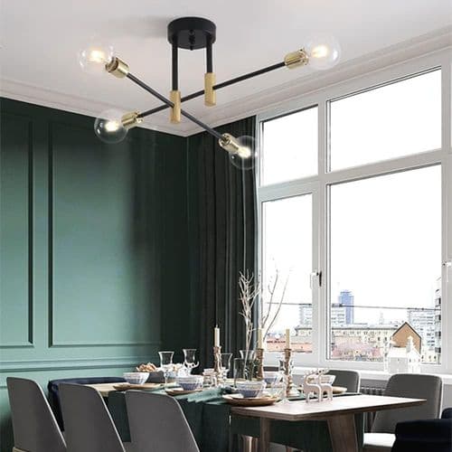 Retro Loftlampe, E26 Industriel Loftlampe, 70cm Diameter, til