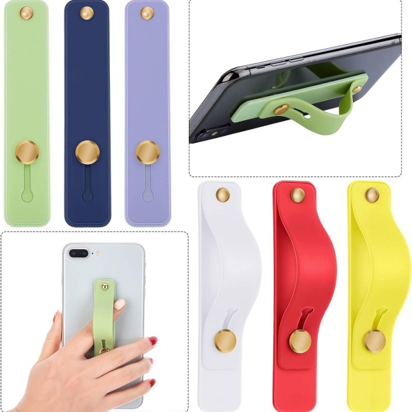 Aftagelig mobiltelefonholder med stativ, elastisk mobiltelefon, iøjnefaldende farver