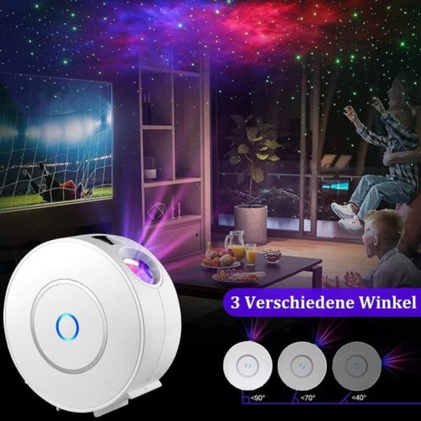 LED-stjärnhimmelsprojektor, Nigecue Smart LED-stjärnprojektor 3D Galaxy med