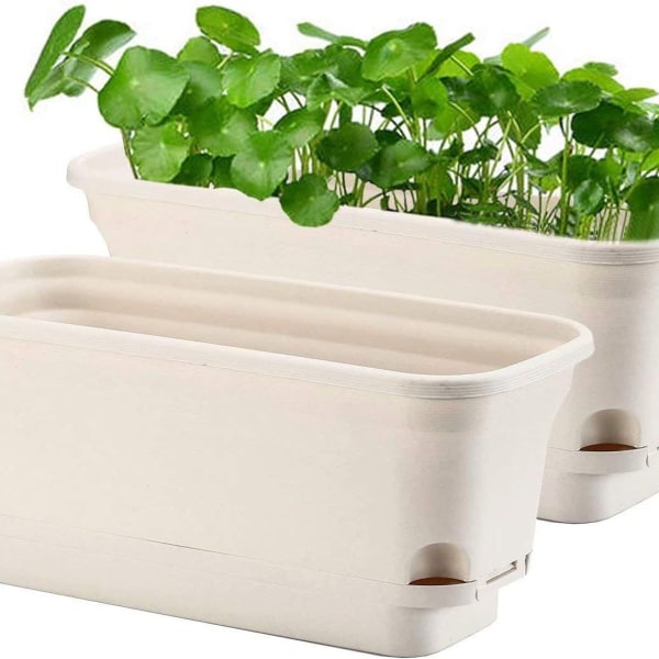 Rektangulär blomkruka i plast, modern dekorativ blomkruka