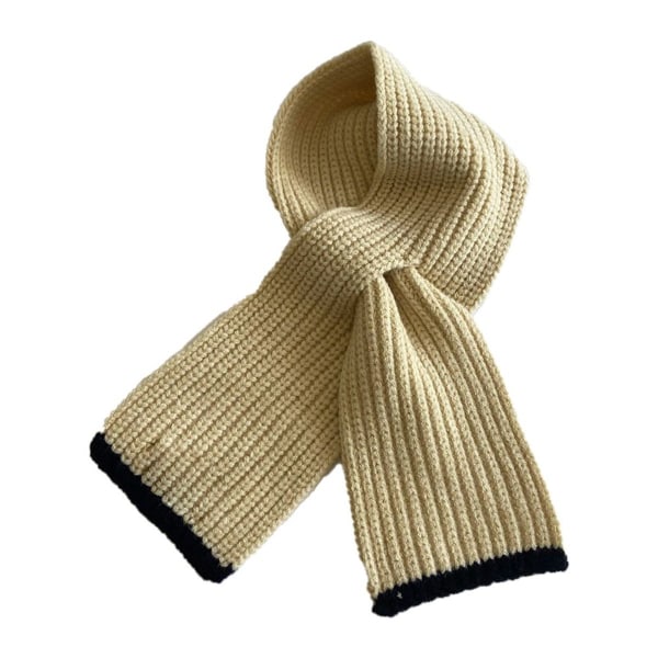 Barnens Mode Solid Färg Toddler Stickad Halsduk Mjuk Varm Khaki