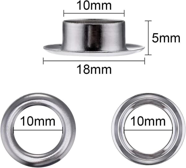 Øjeletsæt til presenning 12 mm øjelets Metal øjeletsæt med øjeletsværktøjer, til