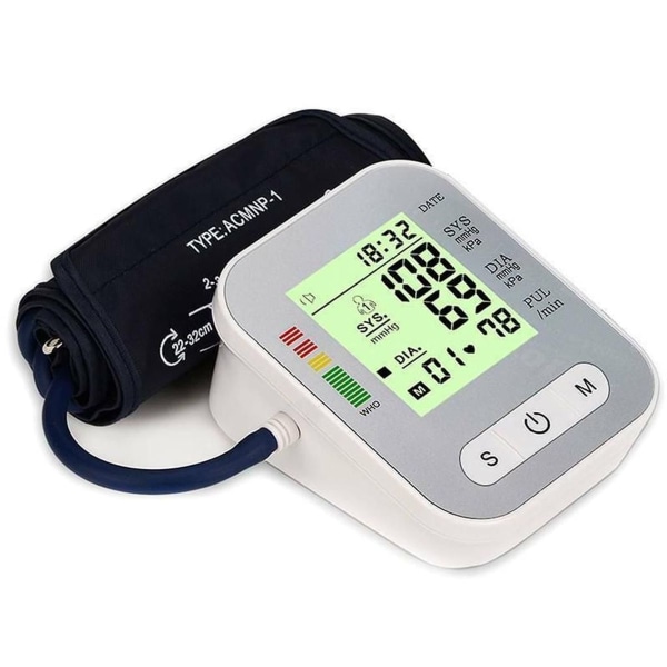 Blodtryksmåler, digital blodtryksmåler, fuldautomatisk, overarmsblodtryk KLB