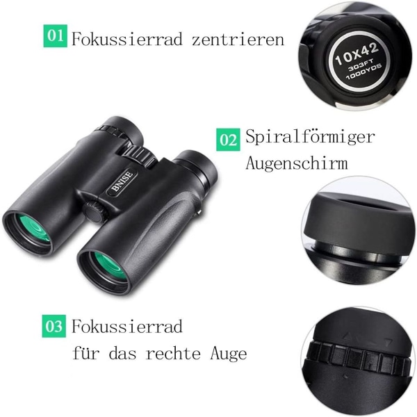 Kikare 10x42 högpresterande förstoring kikare KLB