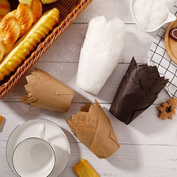 150 stk muffin kopper papir tulipanform bagekopper cupcake