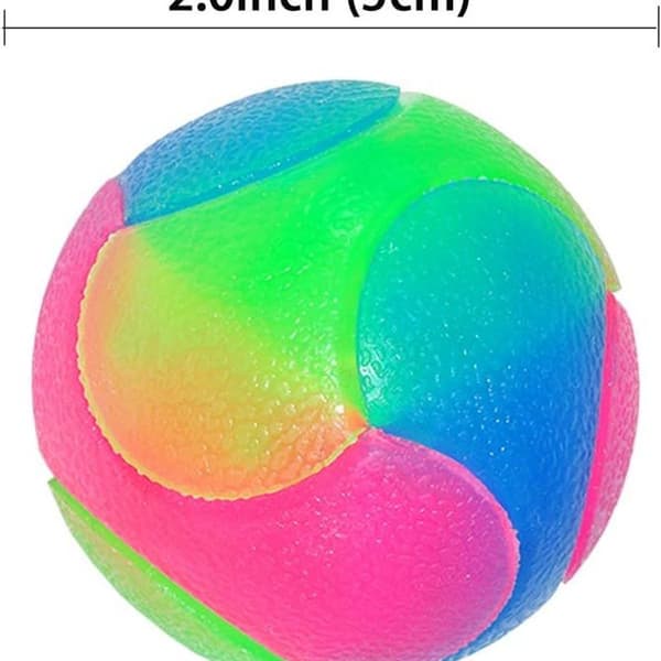 4 stycken blinkande elastiska bollar, lyser i mörkret, 2 stycken släta bollar KLB