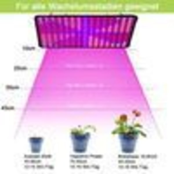 30W 225 LED Plantelampe Fuld Spektrum Plantelys Indendørs Plantevækstlampe